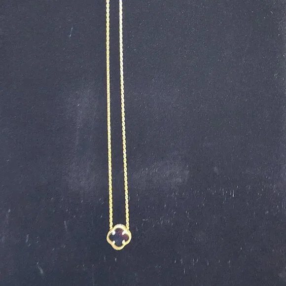 Luxury 925 Sterling Silver Black Clover Necklace – Timeless Lucky Charm - Picture 2 of 8